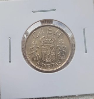100 Pesetas 1989. Lis abajo.