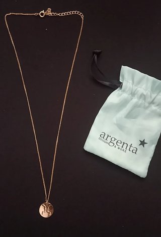 Colgante Géminis Chapado en Oro Argenta