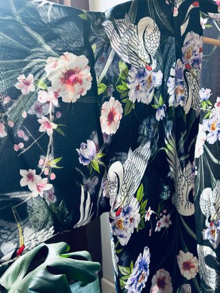 Kimono Largo Estampado Artesanal