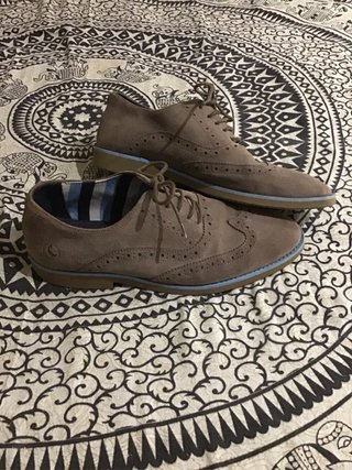 Zapatos Blucher El Ganso Ante Gris Talla 42