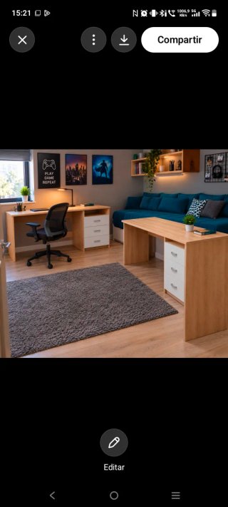 Mesa escritorio juvenil de madera