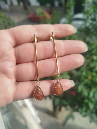 Pendientes Largos con Piedra