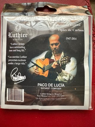 Cuerdas Guitarra “Luthier” Paco de Lucía. Flamenco