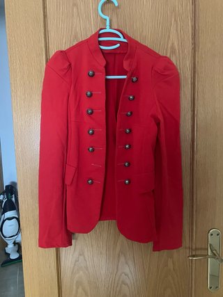 Chaqueta Roja Estilo Militar Talla XS
