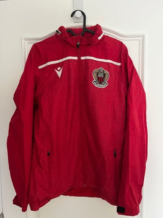 Chaqueta OGC Nice Macron Roja