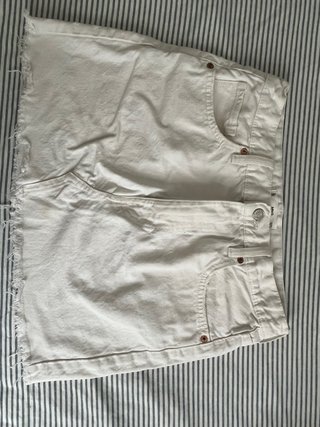 Falda Tejana Blanca Mango Talla S