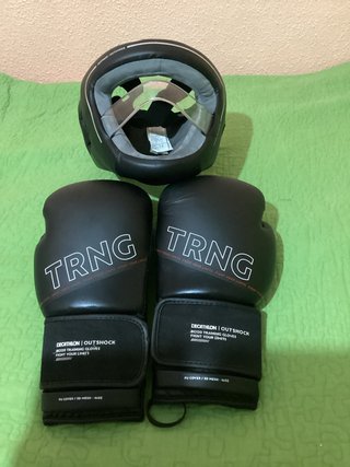 Set de Boxeo Outshock: Guantes y Casco