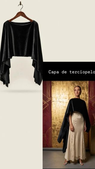 Capa de terciopelo negra