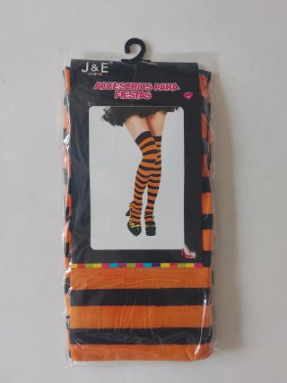 Medias Rayas Naranja y Negro Halloween