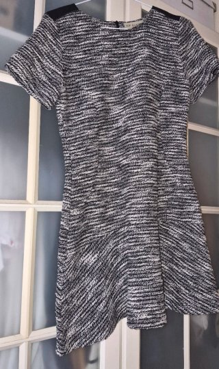 Vestido Mini Top Queen Blanco y Negro