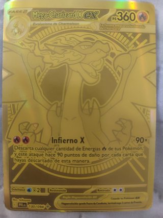 Carta Pokémon Mega Charizard X EX Dorada