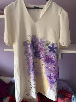 Vestido Anabel Lee Blanco con Estampado