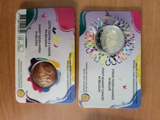 Coincard 2€ Bélgica 2024 Lucha Cáncer Frances