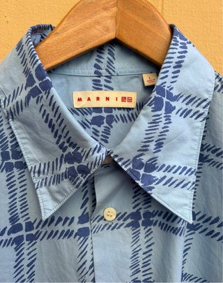 Camisa Marni x Uniqlo Azul