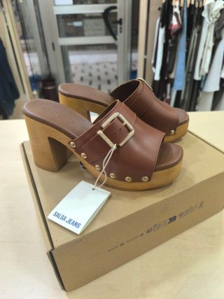 Zuecos Salsa Jeans Marrones