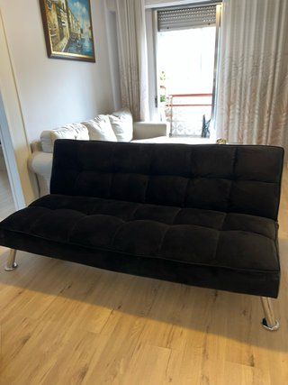 Sofá cama negro – Se convierte en cama
