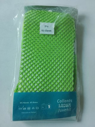 Medias Rejilla Verde Neón Talla 4