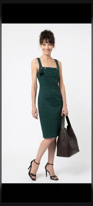 Vestido Mixisty Adamascado Verde