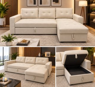 Sofá Cama Perry Beige
