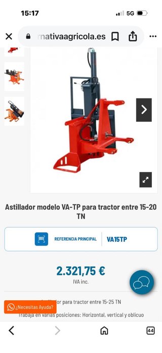 Astilladora de Leña para Tractor VA-TP