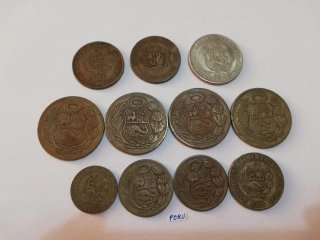 Lote de 10 Monedas de Perú