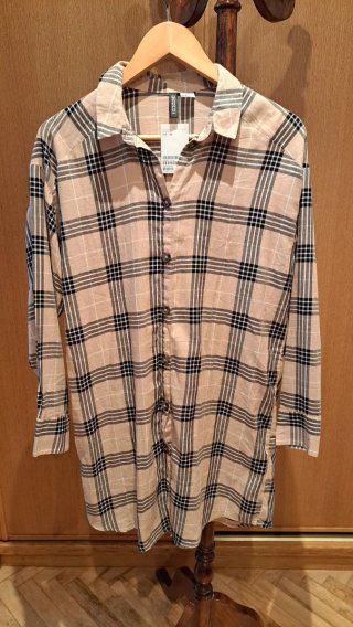 Vestido camisero de cuadros H&M