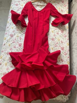 Traje de flamenca rojo