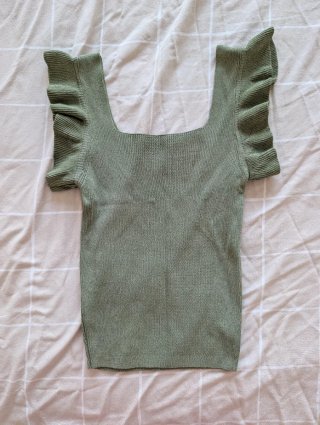 Crop top de tirantes Brandi verde