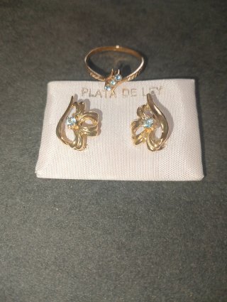 Conjunto de Joyas de Plata Chapada