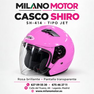 Casco Jet Shiro SH-414 Rosa