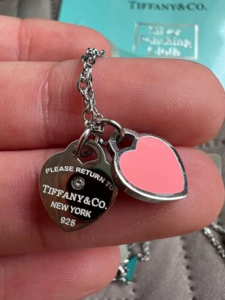 Collar Tiffany & Co. Corazón Rosa acero inoxidable