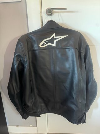 Chaqueta de Moto Alpinestars de Cuero Negro