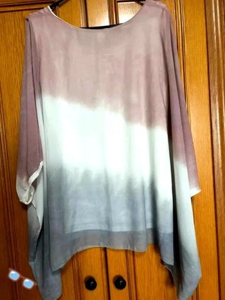 Blusa fluida Rosa Blanco Gris