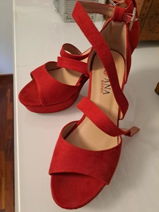 Sandalias de tacón rojas ANA women