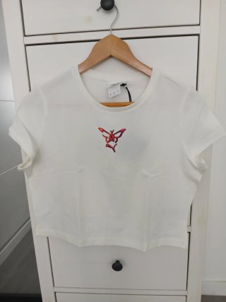 Camiseta deportiva corta Puma blanca. Talla M