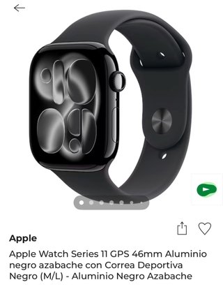 Apple Watch Series 11 46mm Aluminio Negro