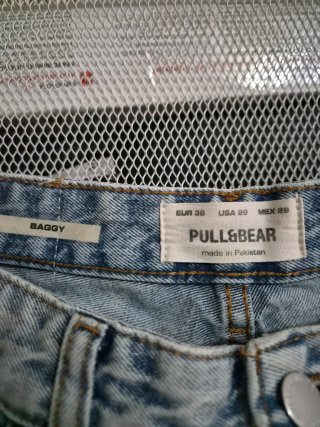 Pantalones Baggy Pull&Bear Azul Talla S y Gris S