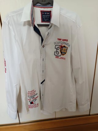 Camisa Tony Copper Blanca Talla XL
