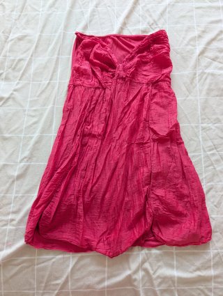 Vestido rosa palabra de honor