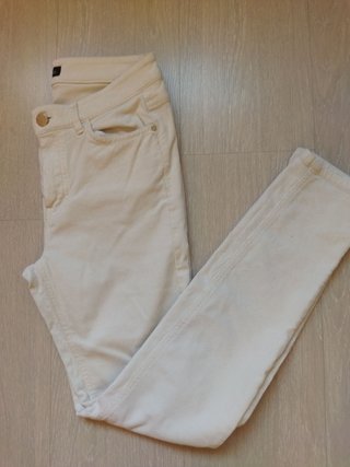 Pantalón Talla 36 Massimo Dutti Crema
