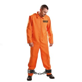 Disfraz de Preso Naranja Adulto