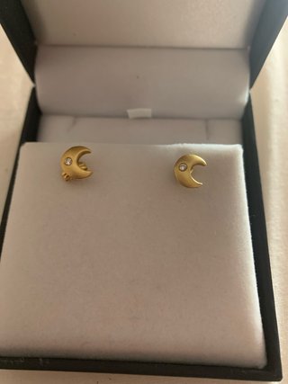 Pendientes de Niña con Forma de Luna