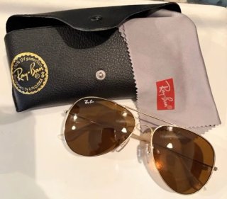 Gafas de sol Ray-Ban, aviador, marrón, hombre