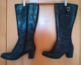 Botas Altas de Piel Negras