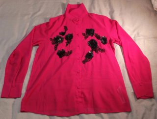 Camisa Fucsia Uterqüe con Apliques