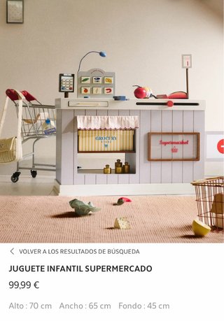 Supermercado de Juguete Zara Home
