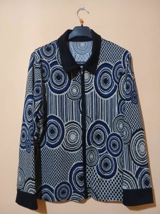 Cárdigan con Estampado Geométrico