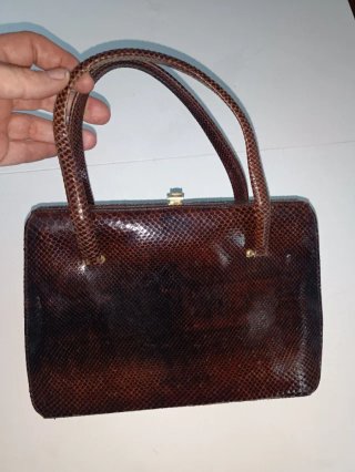 Bolso Vintage Piel Serpiente Años 60