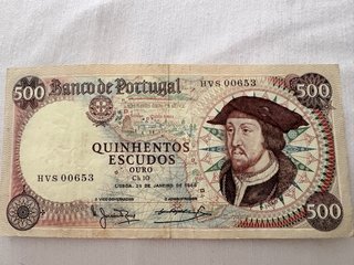 Billete 500 Escudos Portugal 1966