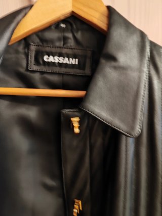 Chaqueta de cuero negra CASSANI